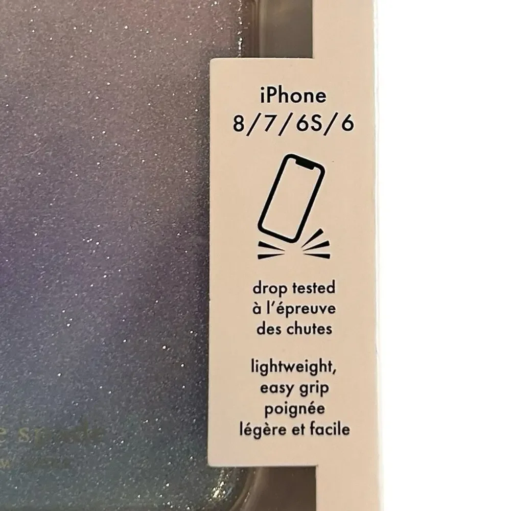 Kate Spade iPhone 8 / 7 / 6S‎ / 6 Case NIB Designer Phone Case Pastels Glitter